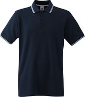 Fruit of the Loom Polo Tipped Deep Navy/White S