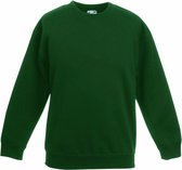 Donkergroene katoenmix sweater voor jongens 9-11 jaar (134/146)