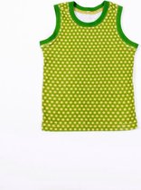 Ducksday – T-shirt – Top – Tanktop-  Unisex – Stretch – Funky green – Groen – Geel - Promo – maat 104-110 – 6 jaar