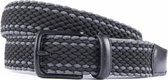 Mooie elastische zwart/grijze riem - Maat 105