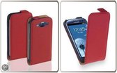 LELYCASE Flip Case Lederen Hoesje Samsung Galaxy S3 i9300 Rood