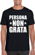 Zwart persona non grata shirt voor heren 2XL
