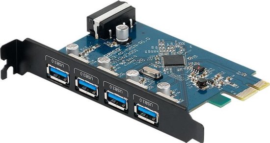 Orico - PCI Express uitbreidingskaart – 4x USB 3.0 poorten – 5Gbps – Incl.  Schroeven –... | bol.com
