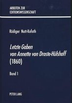 'Letzte Gaben von Annette von Droste-Hülshoff' (1860)