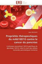 Propri�t�s Th�rapeutiques Du Mab16d10 Contre Le Cancer Du Pancr�as