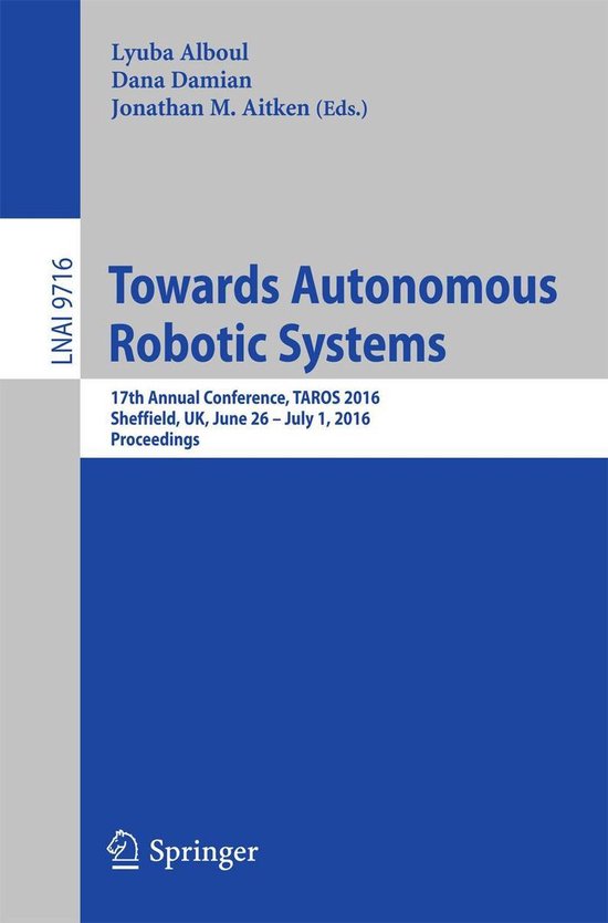 Springer Nature Proceedings Computer Science - Towards Auton ... - cover