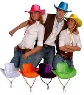 Cowboy hoed brilliant velvet - paars - per stuk
