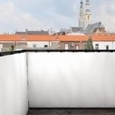Balkonschermen egaal wit - BalkonschermenEgaal - Vinyl - 100x100cm Enkelzijdig
