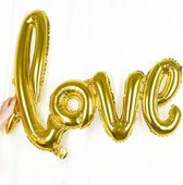 Folie Ballon Gold Love | Ballon voor Bruiloften | Feestversiering