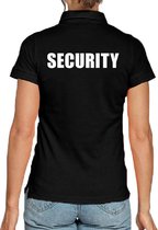Security poloshirt zwart voor dames - beveiliger polo t-shirt S