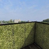 Villa Madelief | Balkonscherm groene haag | 100x250cm | Dubbelzijdig | Balkondoek
