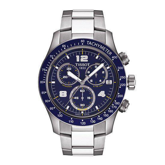 Tissot V8 - Polshorloge - Zilverkleurig/Blauw - 42 mm | bol.com