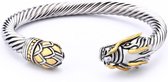 Quiges - Open Bangle Armband - Twisted Kabel Draak - UNY005