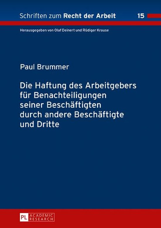 Schriften zum Recht der Arbeit 15 - Die Haftung des Arbeitge ... - cover