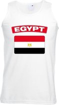 Singlet shirt/ tanktop Egyptische vlag wit heren M