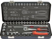 "Dopsleutelset CV-staal 1/4"" 33-delig FORMAT"
