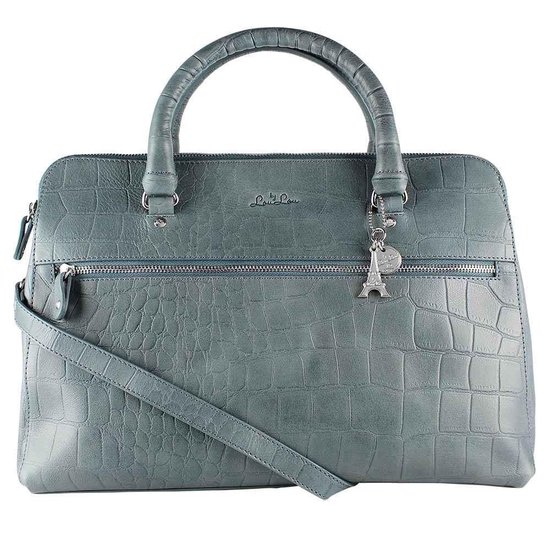 LouLou Essentiels Handtassen Diaper Bag Vintage Croco Blauw bol