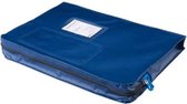 Verzendtas recordpack documenten met venster blauw