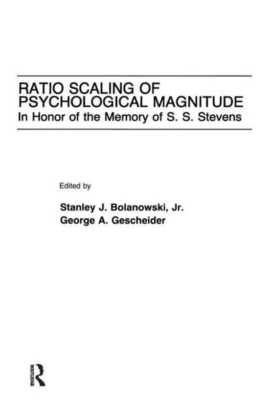 Ratio Scaling of Psychological Magnitude - cover