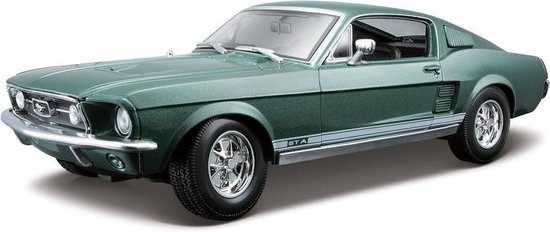 Modelauto Ford Mustang Fastback groen 1967 1:18 - speelgoed auto  schaalmodel | bol.com