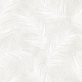 Palma palm wit natuur (vliesbehang, wit)