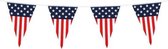 Vlaggenlijn/vlaggetjes Amerika/USA - 6 meter - slinger