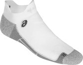 Asics Road Ped Double Tab Hardloop  Sportsokken - Maat 43-46 - Unisex - wit/grijs