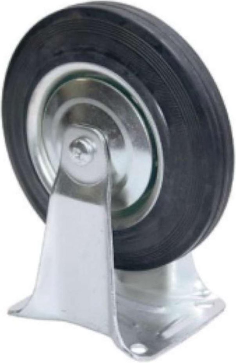 Bokwiel 125 mm – Metalen Velg – Rubber Wiel – WHEEL TECH EUROPE