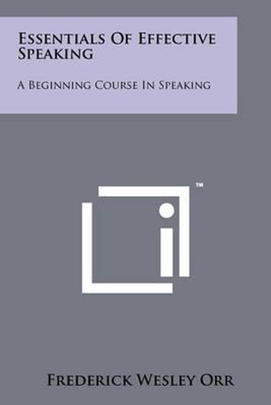 Essentials of Effective Speaking - cover