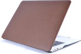 Xssive Macbook Hoes Case voor MacBook Air 11 inch A1370 A1465 - Laptop Cover - PU Leder Look - Hard case - Bruin