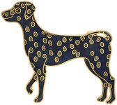 Behave® Broche hond dalmatiër blauw emaille