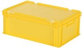 Boîte de rangement / caisse empilable - Polypropylène - 43,3 litres - Jaune