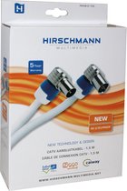 Hirschmann FEKAB 9 - RF-kabel - IEC-connector (V) - IEC-connector (M) - 1.5 m - coaxiaal - wit