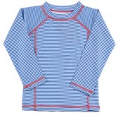 Ducksday - UV-werend Zwemshirt - promo - UPF50+ - sneldrogend - lange mouwen - jongen - Blue stripe - maat 122/128