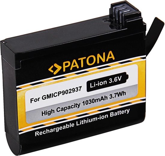 PATONA Battery f. Garmin VIRB Ultra 30 Virb Ultra 30 VIRB Ultra 30  010-01529-03 | bol.com
