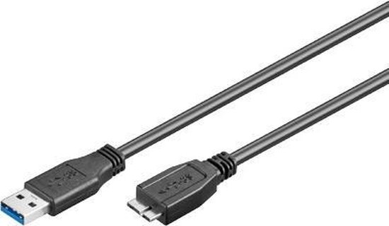 Goobay USB Micro naar USB-A kabel - USB3.0 - tot 0,9A / zwart - 0,50 meter - Goobay