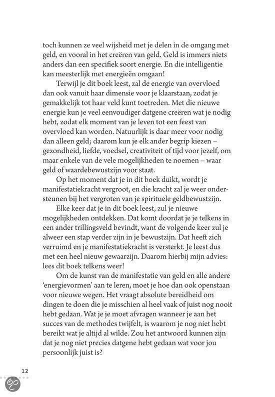 Pagina met tekst over wijsheid, geld, manifestatiekracht en spiritueel geldbewustzijn.