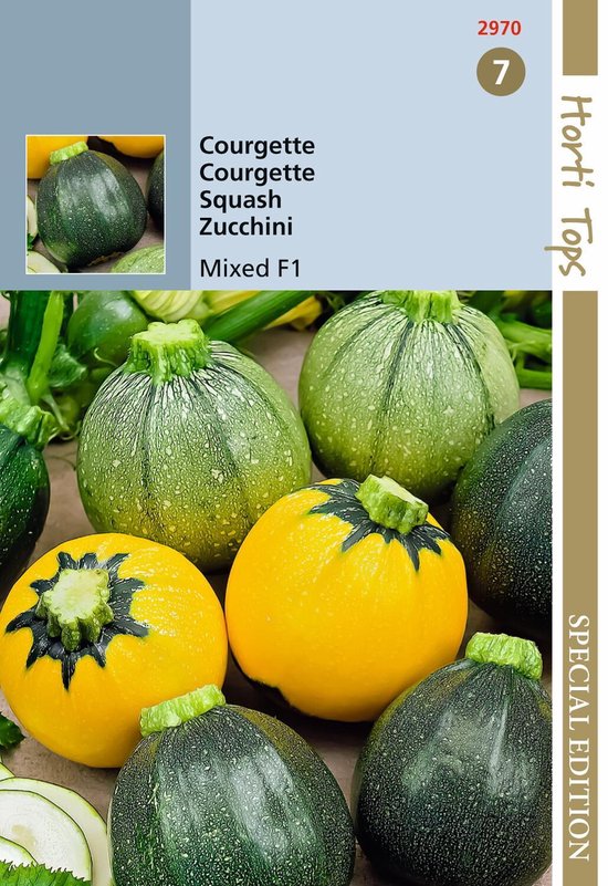Hortitops zaden - Courgette mixed rond