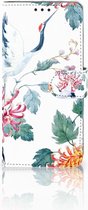 Smartphone Hoesje Huawei P30 Pro Wallet Book Case Hoesje Bird Flowers