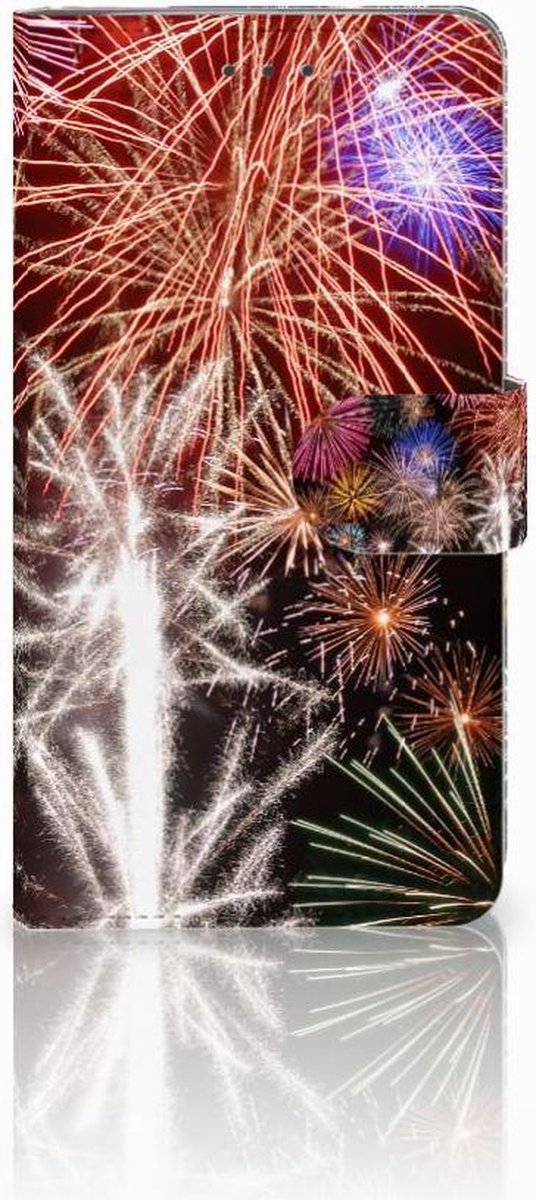 Book Case voor Samsung Galaxy J7 2016 Wallet Case met Pasjes Vuurwerk