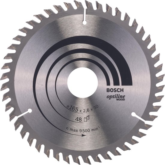 Bosch - Lame de scie circulaire Optiline Wood 165 x 30/20 x 2,6 mm, 48