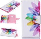 Samsung Galaxy Note 7 - Flip hoes, cover, case - PU Leder - TPU - Kleurrijke bloem