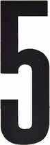 Autocollant numéro 5 noir 10 cm