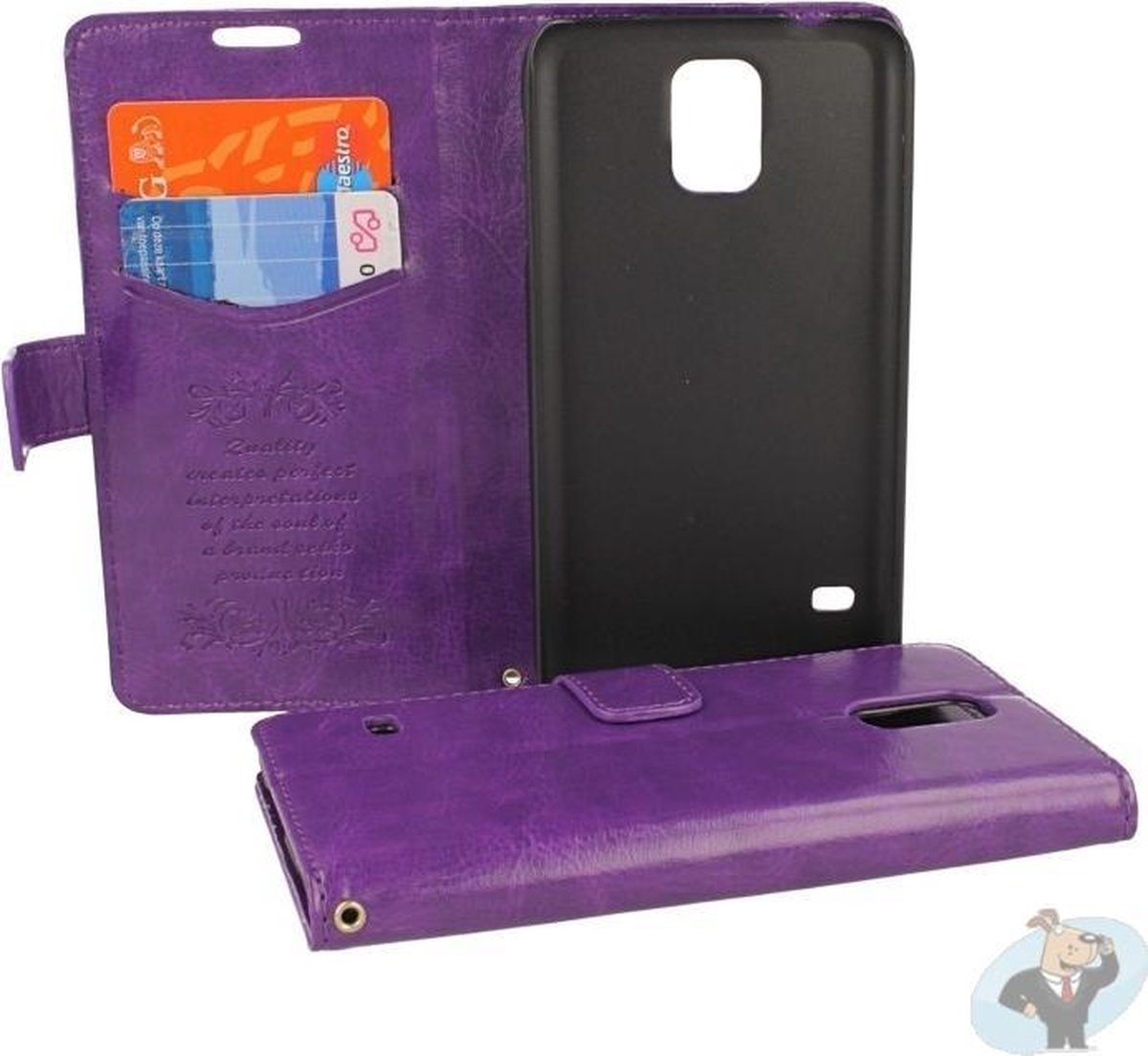 Samsung Galaxy S5 Portemonnee Hoesje - Classic Style Paars