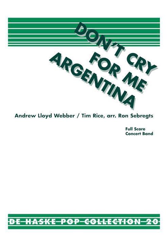 Don T Cry For Me Argentina Deutsch Don't cry for me Argentina | 9790035048795 | Boeken | bol.com
