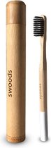 Swoods - Bamboe tandenborstel (wit) (soft) en houder | Bamboo tandenborstel | Houtskool geïmpregneerd | 100% BPA-vrij