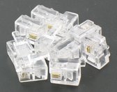 10 Stuks -  RJ11 6P2C Modulaire Stekker 49875