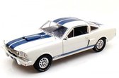 Shelby Mustang GT 350 1966 White with Blue Stripes 1/18 Shelby Collectibles
