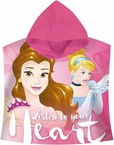 Disney Princess Listen to your heart - Badponcho - 60 x 120 cm - Roze