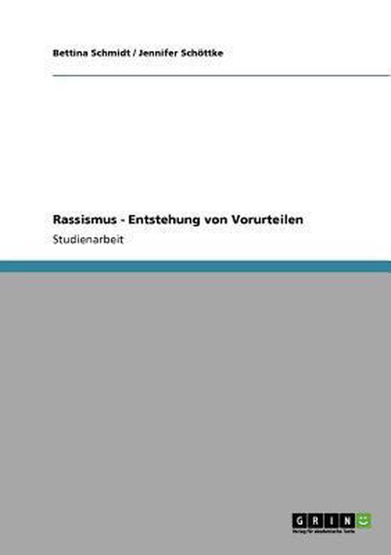 Rassismus - Entstehung von Vorurteilen - cover